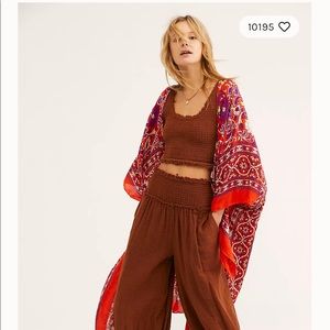 Free People. Magic Dance Border Print Kimono